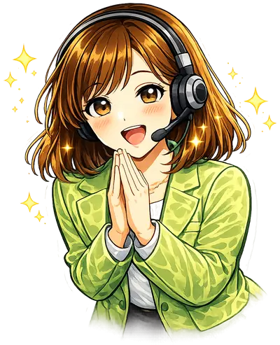 手を合わせて説明する里音ちゃん